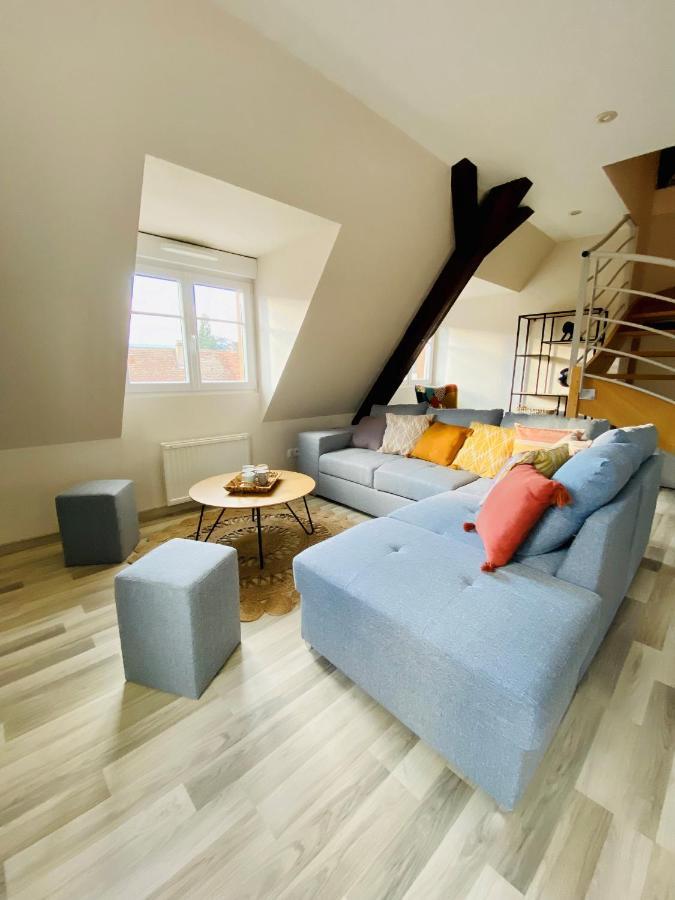 L'Envolee Alsacienne - Magnifique Appartement En Duplex オストハイム エクステリア 写真
