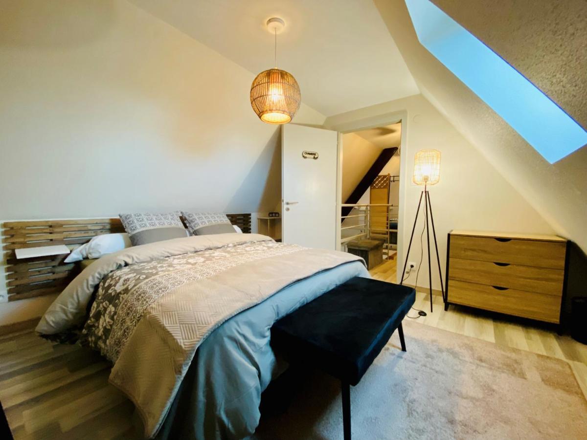 L'Envolee Alsacienne - Magnifique Appartement En Duplex オストハイム エクステリア 写真