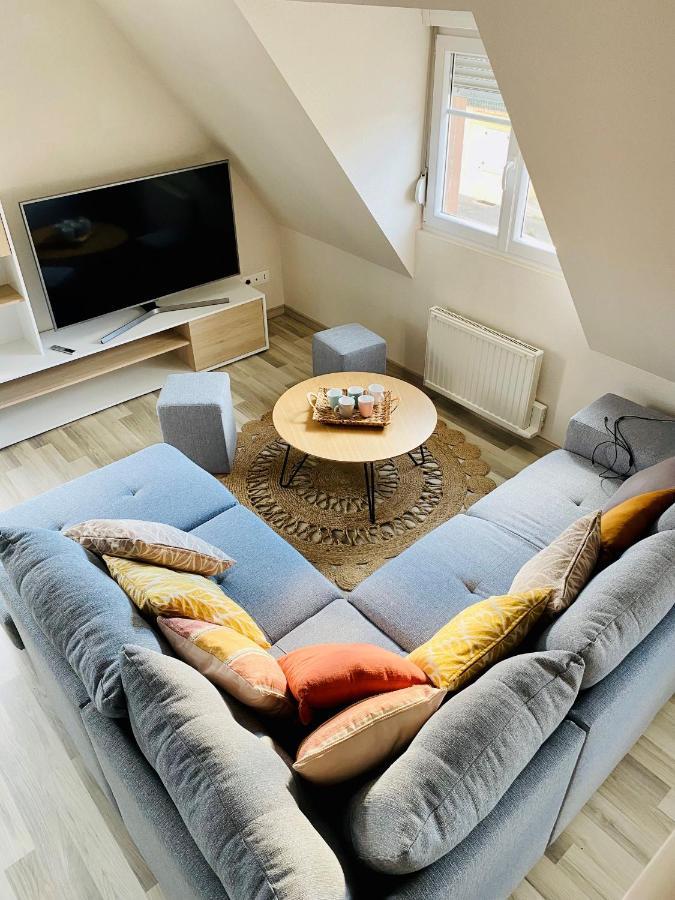 L'Envolee Alsacienne - Magnifique Appartement En Duplex オストハイム エクステリア 写真